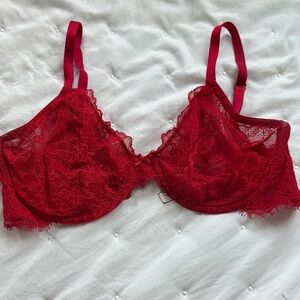 Victoria's Secret Red Lace Bra Intimates